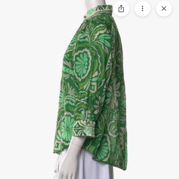 Smythe Green Patterned Blouse - Picture 5 of 5